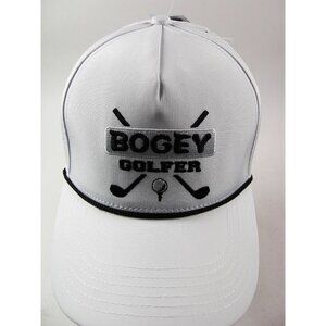 Golf Hat Mens Golf Snapback Adjustable Fun Hat White Golfing